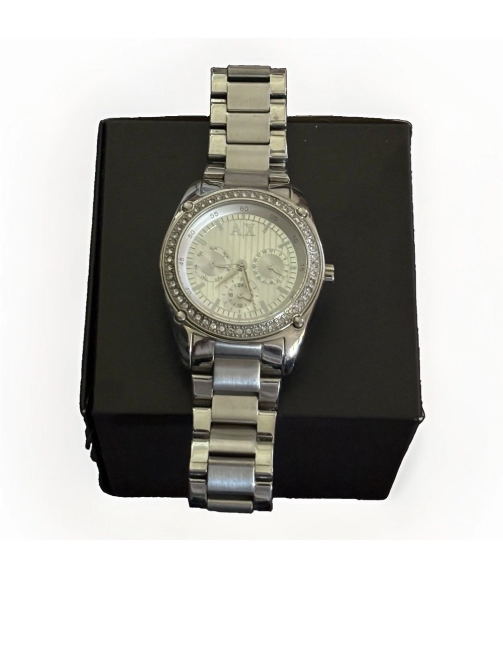 Armani Exchange AX 5030 Stainless Watch - Excellent Condition NEW battery